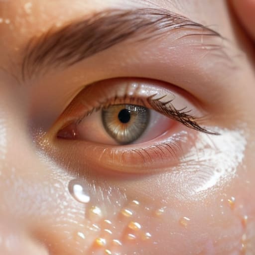 Correct steps for an eye cream routine.