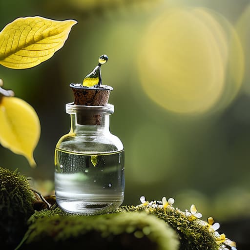 Applying witch hazel as a natural toner.