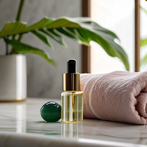 Using various facial tools for skincare.